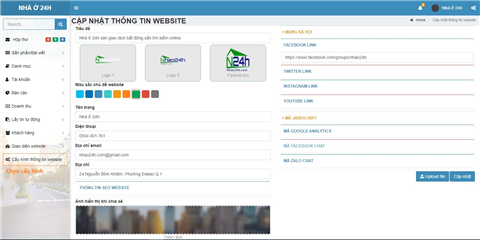 Hướng dẫn cách thay đổi màu sắc, giao diện website